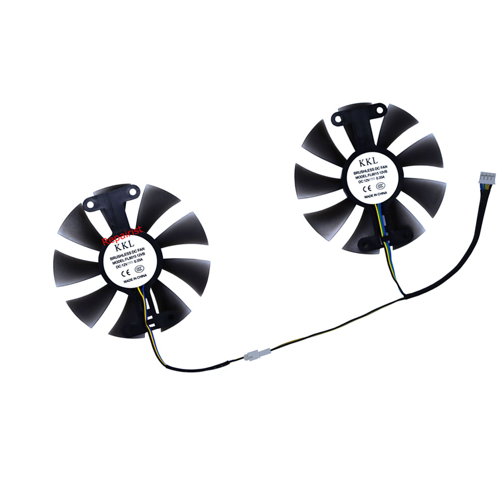 2Pcs/Set,Video Cards Fan,FL801 - Rx 580 8Gb 2048Sp Gpu 评论和价格