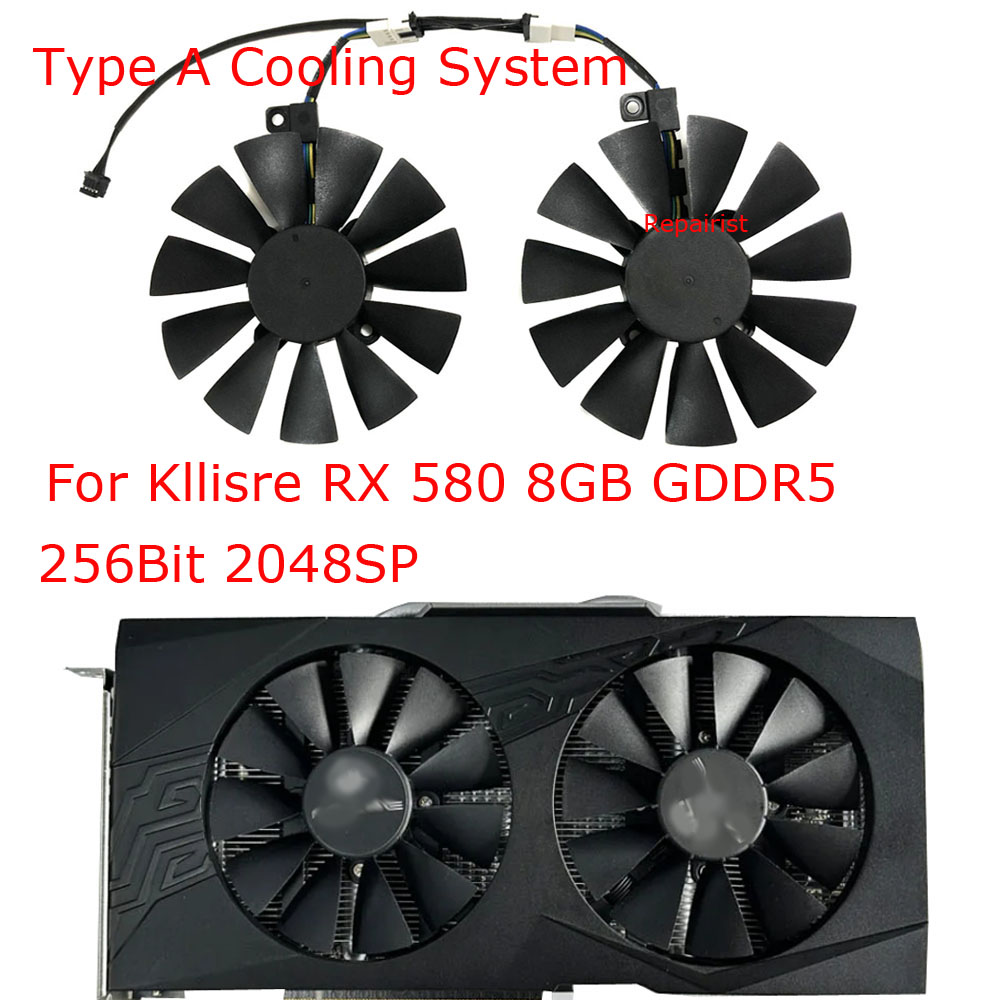 2pcs/Set,Video Cards Fan,T1292 - Rx 580 8Gb 2048Sp Gpu 评论和价格