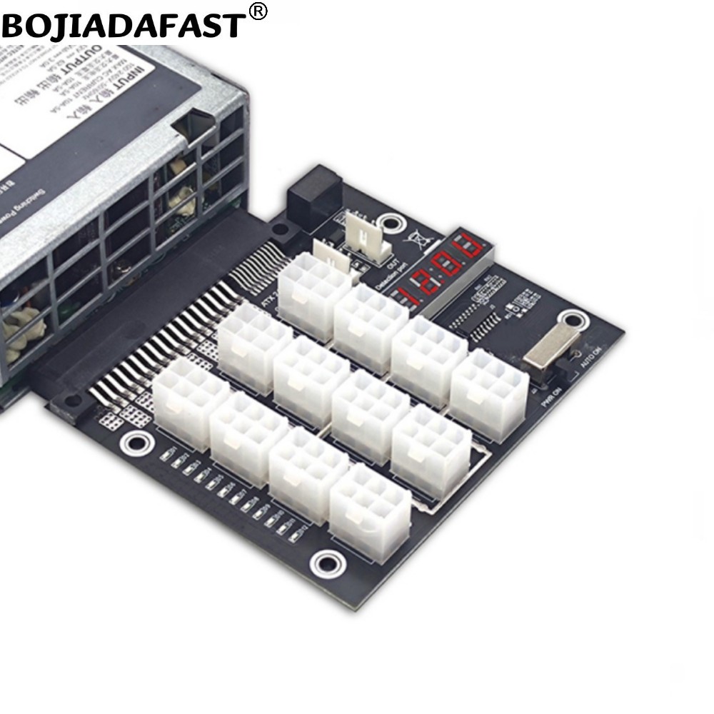 12 * PCI-E 6Pin Connector Brea - 2400W Server Psu Breakout Board 评论和价格