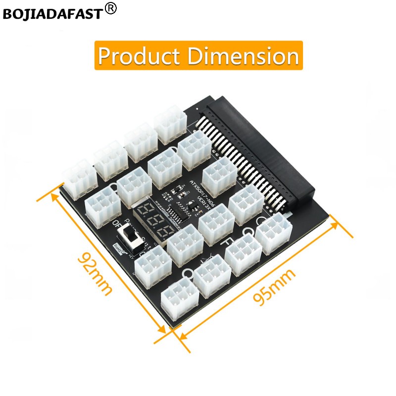17 Ports PCI-E 6Pin Connector  - 2400W Server Psu Breakout Board 评论和价格